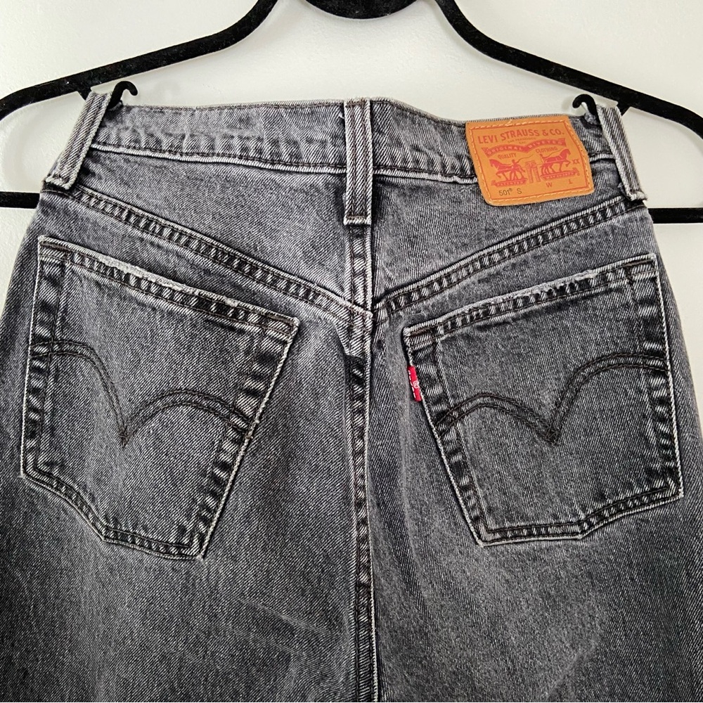 Levi's 501 Skinny Jeans- worn black